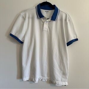 NWOT White and Blue Men's Polo Shirt